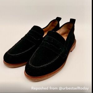 Kelsi Dagger Black Suede Loafers